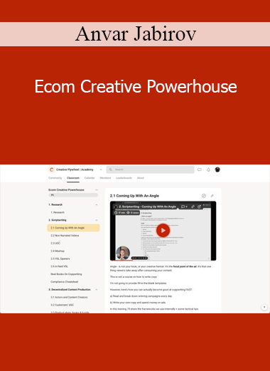 Anvar Jabirov - Ecom Creative Powerhouse