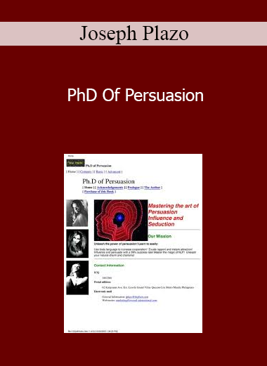 Joseph Plazo - PhD Of Persuasion