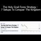 1 Minute Master - The Holy Grail Forex Strategy - 7 Setups To Conquer The Kingdom